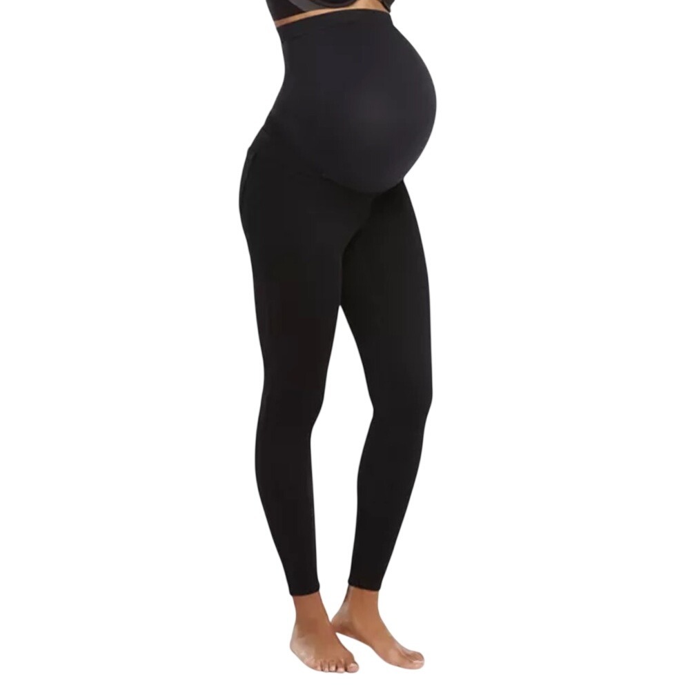 Spanx Women's Mama Maternity Ankle Denim Black Jeans XL